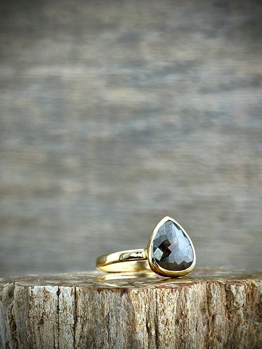 Gray diamond ring