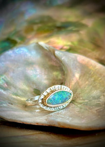Theia Ring in Boulder Opal
