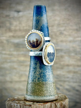 Dendritic Agate Halo Ring