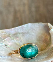 Emerald Kyanite Ring