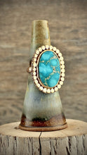 turquoise halo ring