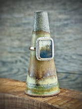 Dendritic Agate Halo Ring