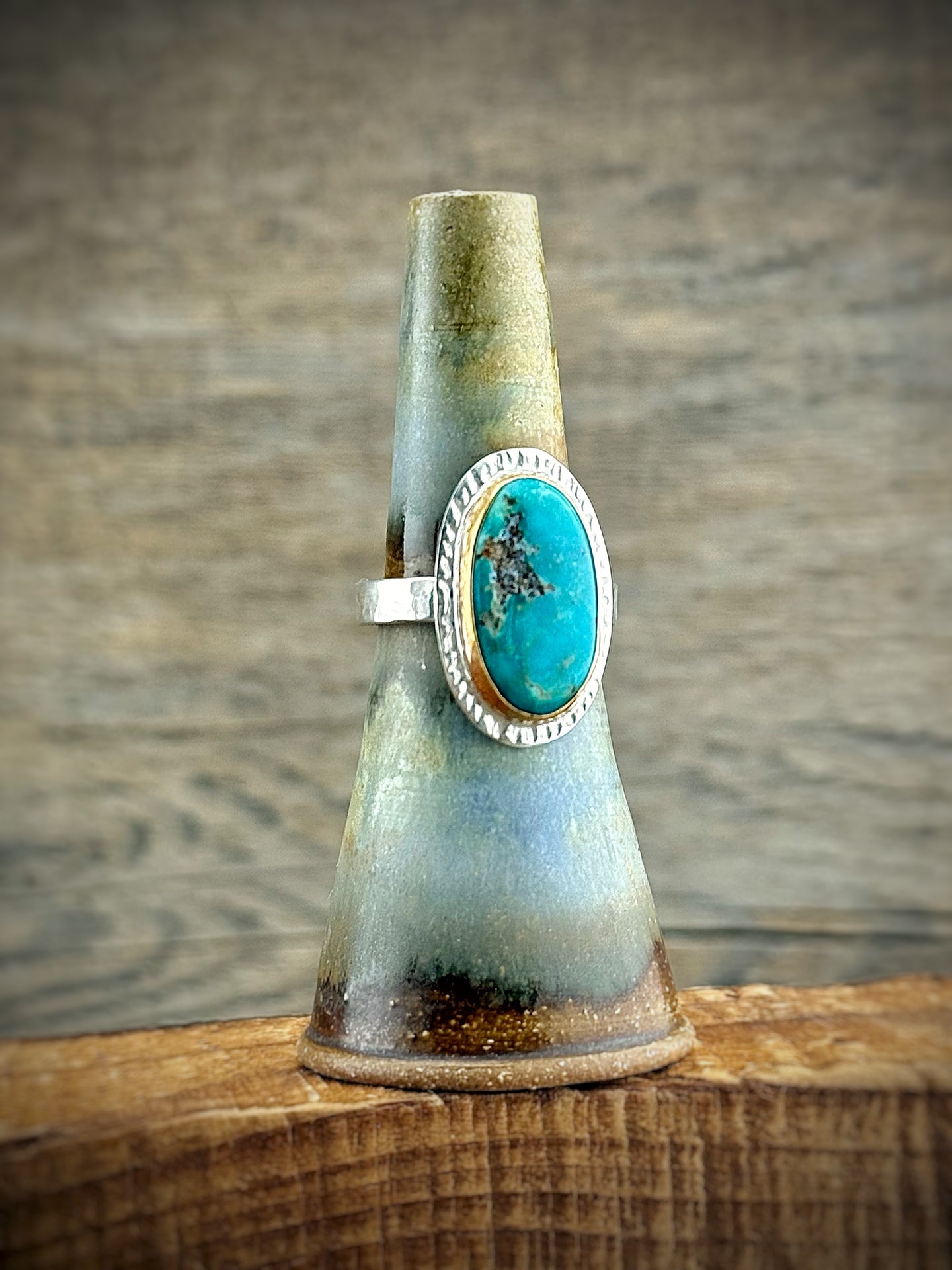 turquoise halo ring