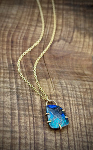 boulder opal pendant