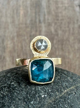 Kyanite and Diamond Talisman Ring