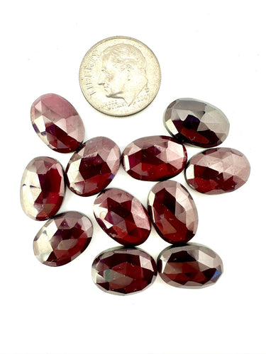 Rhodolite garnet ovals lot