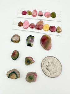 watermelon tourmaline mixed lot