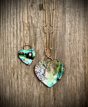 abalone heart pendant