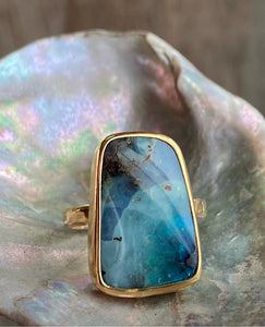 boulder opal ring