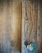 abalone heart pendant