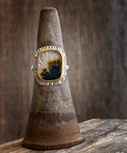 Dendritic Agate Halo Ring