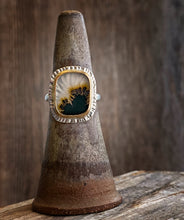dendritic agate halo ring