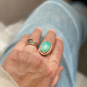 turquoise halo ring