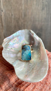 boulder opal ring