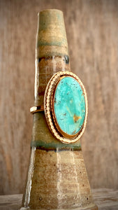 turquoise halo ring