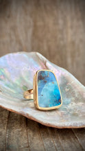 boulder opal ring