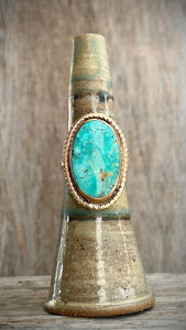 turquoise halo ring
