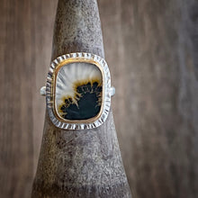 dendritic agate halo ring