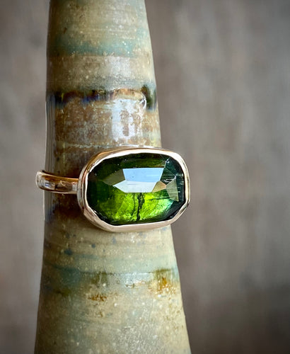 green tourmaline ring